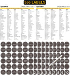 SpaceAid Spice Rack Organizer with 24 Spice Jars, 386 Spice Labels, Chalk Marker and Funnel Set for Cabinet, Countertop, Pantry, Cupboard or Door & Wall Mount -24 Jars, 11.8" W × 10.8" H, Black