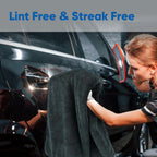 HOMEXCEL Car Drying Towel (36"x 24"), 1200GSM Ultra Absorbent Car Cleaning Cloth, Streak-Free Microfiber Drying Towel, Great for Cars, Trucks, SUVs, RVs, Motorcycles, 2 Packs