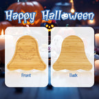 TJ POP Halloween Ghost Serving Tray - Spooky Ghost Shaped Bamboo Serving Platter, Festive Wooden Charcuterie Board, Snack Cheese Dish Plate for Candy, Treats, Drinks & Holiday Party Decor (10" x 9")