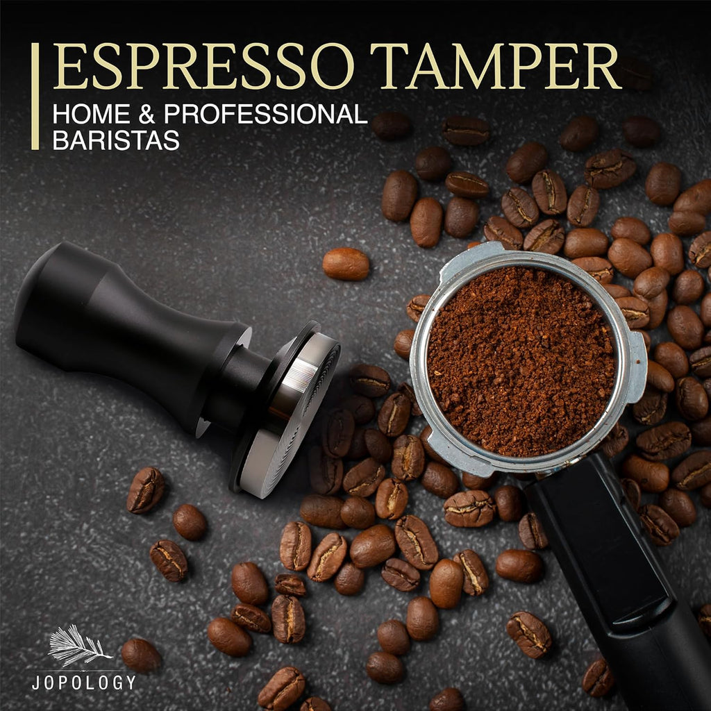 51mm Calibrated Espresso Coffee Tamper - Spring Loaded Coffee Tamp Tool with Mat - Precision Tamper Tool for Espresso Machines - Espresso Hand Press Tamper for Barista & at Home Brewers