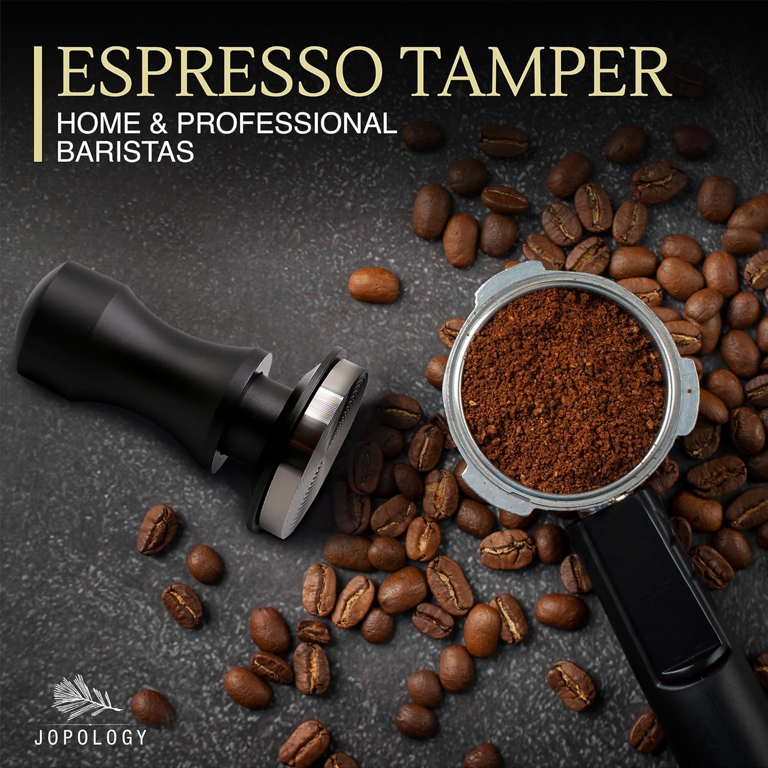 51mm Calibrated Espresso Coffee Tamper - Spring Loaded Coffee Tamp Tool with Mat - Precision Tamper Tool for Espresso Machines - Espresso Hand Press Tamper for Barista & at Home Brewers