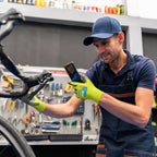 KAYGO Safety Work Gloves PU Coated for Men and Women- KG11P,12 Pairs,Seamless Knit Glove with Two Fingers Touchscreen,Ideal for General Duty Work (Green,M)