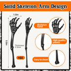 RunNico 60 Pcs 5.9''x1.5'' Halloween Skeleton Cocktail Stirrers, Reusable Skeleton Hand Swizzle Sticks, Halloween Plastic Drink Stirrer for Home Bar Horror Party Table Decorations