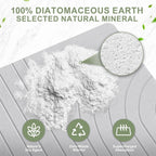 Large Stone Drying Mat for Kitchen Counter, 24" × 16" Diatomite Dish Drying Mat, Quick Dry Stone Mats, Ultra Absorbent Natural Diatomaceous Earth Mats for Dished, Bottles, Light Grey