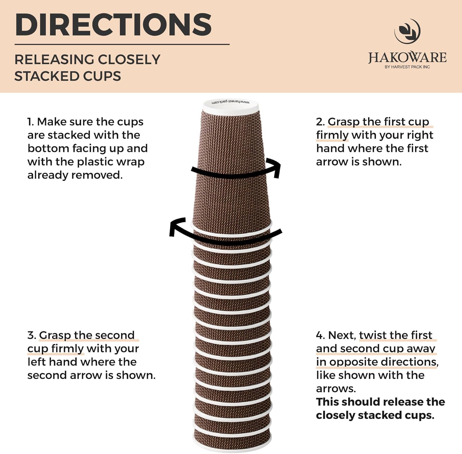 [340 SET]Harvest Pack 16 oz Disposable Coffee Cups, Insulated Ripple Double-Walled Paper Cups with Lids, Brown Geometric, Bulk Drinking Cups for Tea Hot Chocolate Drinks To go coffee cups