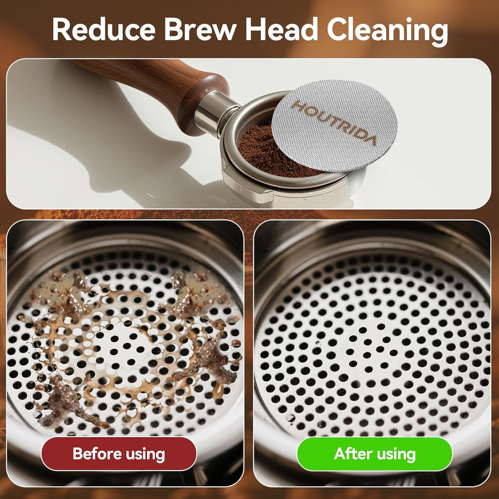 51mm Puck Screen 3 Pack, Reusable Espresso Screen 316 Stainless Steel, 1.7mm Thickness Portafilter Mesh 150μm Metal for Espresso 51mm Portafilter Filter Basket