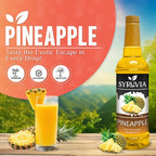 Syruvia Pineapple Syrup for Drinks 25.4 Ounces Pineapple Flavoring Syrup