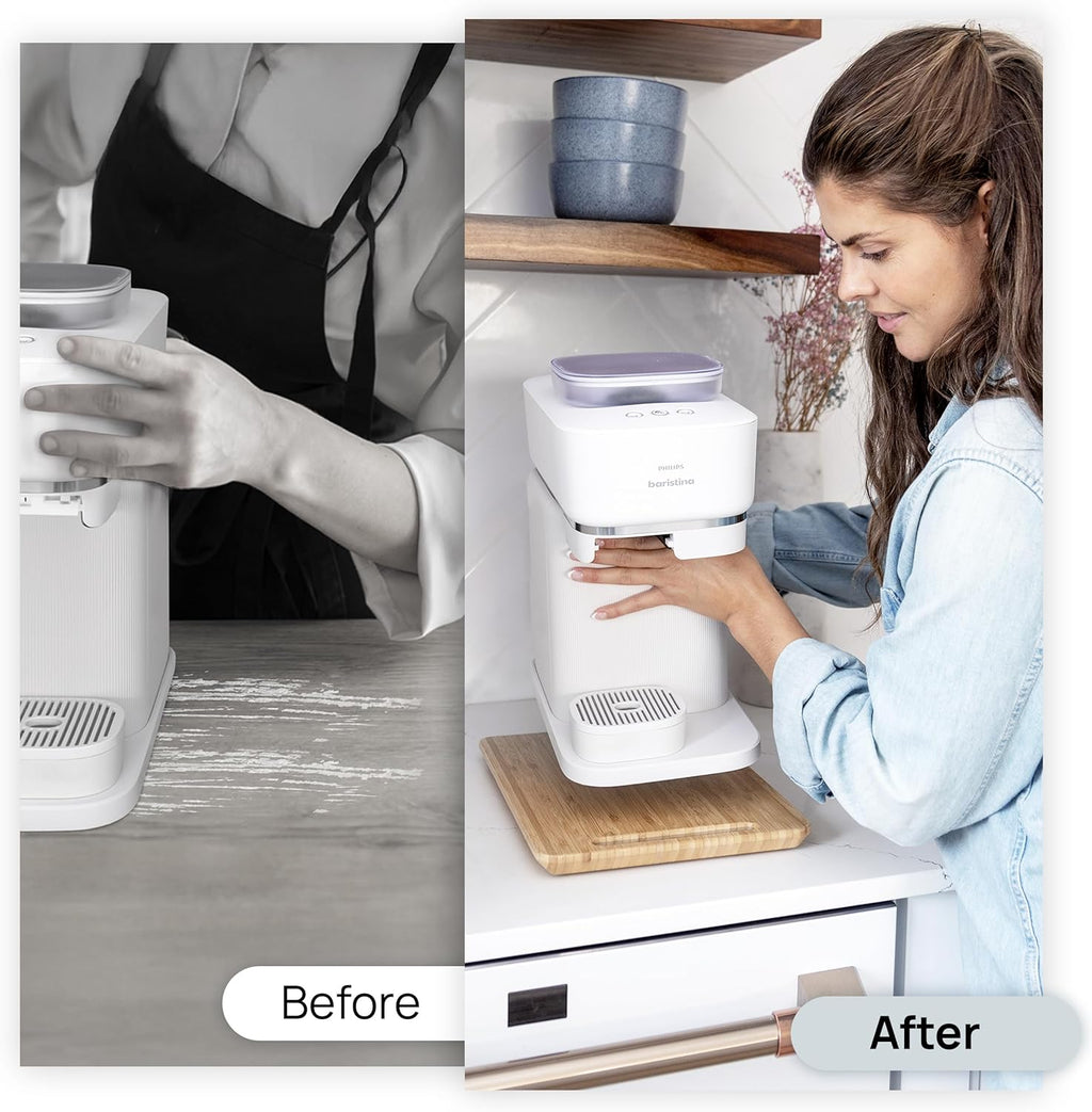 Ibyx Elegant Sliding Tray for Your Coffee Maker & Heavy Kitchen Appliances - Sturdy, Slides Easily from Under The Cabinet (Natural, 21" W x 15" D)