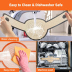 Silicone Bread Sling for Dutch Oven - 2 Pcs Non-Stick & Easy to Clean Reusable Silicone Bread Baking Mat Set with Extra Long Handles, Easy to Transfer Sourdough Bread, Gray, Orange