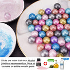 NiHome Edible Food-Grade Glitter Powder Glimmer Luster Dust Metallic Fancy Food Decorating Sprinkle Glimmery Dust for Drink Wine Beverage Cake Bakery Vegan Allergen-Free (Light Pink, 0.35oz/10g)