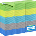 HOMEXCEL Microfiber Cleaning Cloth 150 Pack, 12.5 x 12.5 inch Microfiber Towels for Cars, Ultra Absorbent Car Washing Cloth, Lint Streak Free Cleaning Rags for Car, Kitchen, and Window, Multicolor
