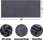 Kitinjoy 100% Cotton Waffle Weave Kitchen Towels, 12-Pack Super Soft and Absorbent Kitchen Dish Towels for Drying Dishes, Kitchen Hand Towels, 13 in x 28 in, Dark Grey