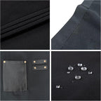 Barista Waitress Chef Cooking Aprons Waterproof Canvas Hair Stylists Apron with 3 Pockets for Women