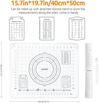 U-Taste Liquid Silicone Pastry Mat: 16"x20" Food-Grade Non-Stick Dough Rolling Baking Sheet, Non Slip for Kneading Prep Pizza, Fondant, Pie Crust with Clear Measurement and Raised Edges (Transparent)