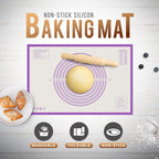 28 * 20 inches purple, non-slip silicone baking sheets - baking mat with 0.7mm thickness - non-stick pastry & cookie mat for kitchen counter for rolling out dough with measurements.