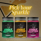 BeePoint Gold Edible Glitter for Drinks 15g - Food Grade, Vibrant Color Shimmer Powdered Dust for Drinks, Cocktails, Cake Decorating, Baking, Chocolates, Candy, Sweets, & Cookies - Vegan & Gluten Free
