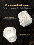 Cocinare x Chanoir KissCup Art Ceramic Espresso Cup – 2.2oz Demitasse Cup for Espresso, Pour-over coffee and Tea, Chanoir White, Art de Paris Collaboration