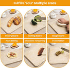 Marble Cutting Board, 12x20 Inch Marble Pastry Board With Non-Slip Feet For Cheese, Charcuterie, Dough, Chocolate, Dessert, Pack Of 1 Piece