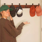 SKOLOO 36-Inch Cherry Wood Coat Rack Wall Mount with 6 Triple Hooks - Ideal for Family Entrances, Classrooms, and Pet Supplies Storage - Perfect Coat Hooks for Wall