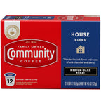Community Coffee House Blend 12 Count Coffee Pods, Medium-Dark Roast, Compatible with Keurig 2.0 K-Cup Brewers, Box of 12 Pods (Pack of 2)