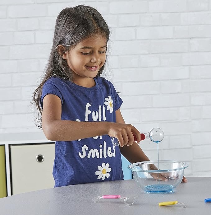 hand2mind Rainbow Fraction Measuring Spoons, Kids Montessori Kitchen Tools, Toddler Cooking Tools, Sensory Table Materials, Fraction Manipulatives, Homeschooling Supplies, Easter Baking (Set of 4)