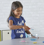 hand2mind Rainbow Fraction Measuring Spoons, Kids Montessori Kitchen Tools, Toddler Cooking Tools, Sensory Table Materials, Fraction Manipulatives, Homeschooling Supplies, Easter Baking (Set of 4)