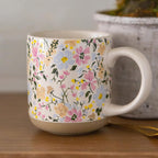 Floral Mug in Stoneware by Sweet Water Decor
