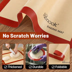 Silicone Baking Mat Set of 5, Grade Food Non-Stick Reusable Baking Mat, Slip Oven Liner Sheet, Round & Square Cake Pan Mat & Silicone Brush for Macaron, Pastry, Cookie