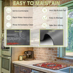 Dish Drying Mat Bohemia Tribal Carpet Texture Kitchen Mat 12"x19" Bsorbent Coffee Maker Mat for Dishes,Utensils Coffee Maker Pots and Pans Easy Clean Dish Slip Resistant Pad