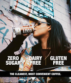 Loco Coffee Mocha Latte 11 Ounce Can, 12 Count | Zero Sugar, 200mg Caffeine | Gluten Free and Dairy Free | Low Calorie Iced Coffee