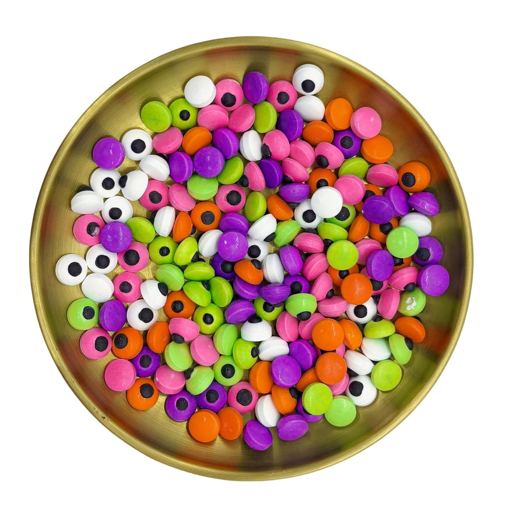 Dynastang Mixed Colour Eyes Sprinkles Halloween Edible Eyes Cake Decoration Cupcake Toppers Cookie Decorating Perfect for Cakes, Cupcakes, Desserts Toppings 3OZ