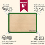 Silicone Baking Mat, Reusable Silicone Baking Sheets for Oven, 2Pcs Half Sheet(16.5"x11.6") Non-Stick (Green)