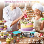 Food Coloring - Vibrant Liquid Icing Food Coloring Set for Baking, Cake Decorating, Easter Egg, Airbrush - Tasteless Food Color Dye for Fondant, Slime, DIY Crafts - 5.5 Fl.oz / 160ml Each (Brown)