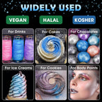 NiHome Edible Food-Grade Glitter Powder Glimmer Luster Dust Metallic Fancy Food Decorating Sprinkle Glimmery Dust for Drink Wine Beverage Cake Bakery Vegan Allergen-Free (Blue, 0.35oz/10g)