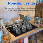 4 Pack Rubber Mats, 18" x 12" Black Bar Service Spill Mat for Countertop, Bartending, Efficient and Stylish Solution