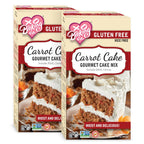XO Baking Co. Gluten Free Carrot Cake Gourmet Cake Mix; Contains Real Carrots; Non-GMO; Kosher; Rice Free; Soy Free; Dairy Free; Peanut Free; No Preservatives; No Artificial Flavors or Colors, 2-Pack