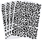 Zonon 4 Pieces Leopard Skin Stencil Reusable Cheetah Paint Stencil Template for Scrapbooking Fabric Drawing Tracing DIY Cake Furniture Wallpaper Floor Decor(5.9 x 8.3 Inch)