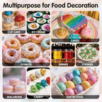 Edible Silver Glitter for Drinks, Food Grade 10g Silver Sprinkles Cake Decorating Supplies, Edible Luster Dust for Cocktail Beverages,Halloween Food Coloring Shimmer Powder for Baking,Cake Cupcakes Cookies Drinks Eggs Candy Strawberries Decorations