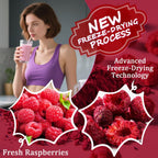 Raspberry Powder - 100% Natural Freeze Dried Raspberry Powder, No Additive Natural Food Coloring, Ideal for Baking, Smoothies, Beverages, Yogurt Bowls, Non-GMO, Vegan - 3oz
