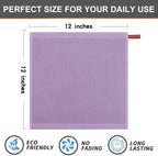 Kitinjoy 100% Cotton Kitchen Dish Cloths, 8 Pack Waffle Weave Ultra Soft Absorbent Dish Towels for Drying Dishes Quick Drying Kitchen Towels Dish Rags, 12 X 12 Inches, Lavender