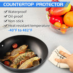 Warome Silicone Mat,36"x 23.6" Table Protector Craft Mat for Painting, Clay, Projects, Arts and Crafts, Soldering and Resin, No Creases Counter Mat-White Translucent