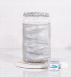 Bakerpan Pearl Luster Dust Edible, Silver Edible Glitter for Cocktails, 4 Grams Edible Glitter for Cake Decorating, Cookies, Chocolates and Candies, Drinks (Made in USA)