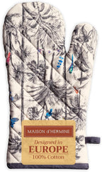 Maison d' Hermine Oven Gloves 100% Cotton Oven Mitt 7" x 13" with Loop Heat Resistant, BBQ, Cooking Gloves, Baking, Grilling, Kitchen, Handling Hot Pans (Pack of 1, Amazonia)