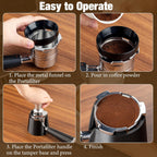 Coffee Tamper Base for Ninja Luxe Cafe Espresso ES601, Portafilter Holder Tamp Station and Coffee Powder Dosing Rings Funnel for Ninja Cafe Accessories, Sturdy Non-slip for Home Espresso Coffee