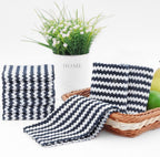 Homaxy 24 Pack Kitchen Dish Cloths, Ultra Soft and Absorbent Dish Towels, Reusable Fast Drying Microfiber Cleaning Cloth, Coral Velvet Wave Design No-lint, 10 x 10 inches, Dark Grey