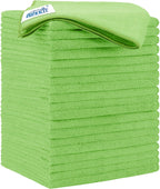 HOMEXCEL Microfiber Cleaning Cloth 20 Pack 11.5 x 11.5 Inch Microfiber Towels for Cars Ultra Absorbent Cleaning Rags Lint Free Cleaning Towels for Household Kitchen, Window Car Green