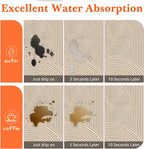 Boho Dish Drying Mat - Bohemian Dish Drying Mat For Kitchen Counter,Coffee Bar Mat,Coffee Maker Mat For Countertops,Dish Rack Drainer Mat,Western kitchen Decor 16x17.5 Inch