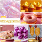 Nomeca Edible Glitter for Drinks Cakes, 8 grams Food Grade Luster Dust Sprinkles Glitter for Cake Decorations, DIY Cocktails, Beverages & Cake Decorating, Dessert Cake Topper (2-Silver)