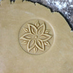 Wood Cookie Stamp, 2.5 Inch (Poinsettia CS-014)