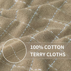 Homaxy 100% Cotton Terry Kitchen Dish Cloths, Ultra Soft and Absorbent Dish Towels for Kitchen, Perfect for Drying and Washing Dishes, 8 Pack, 12 x 12 Inches, Tan